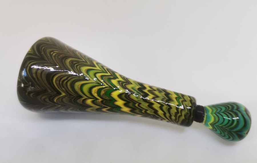 OSMANLI DÖNEMİ NADİR RENKTE ÜFLEME CAMDAN MAMUL KOKULUK - PARFÜM ŞİŞESİ