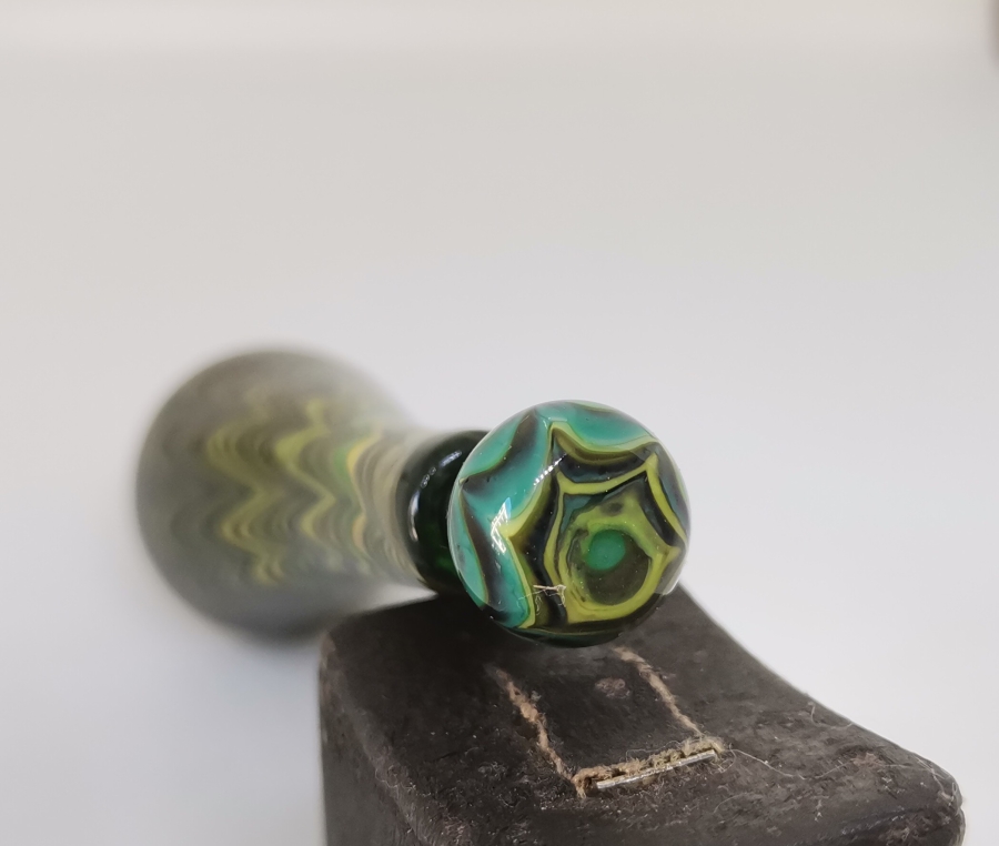 OSMANLI DÖNEMİ NADİR RENKTE ÜFLEME CAMDAN MAMUL KOKULUK - PARFÜM ŞİŞESİ