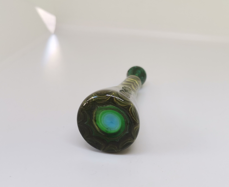 OSMANLI DÖNEMİ NADİR RENKTE ÜFLEME CAMDAN MAMUL KOKULUK - PARFÜM ŞİŞESİ