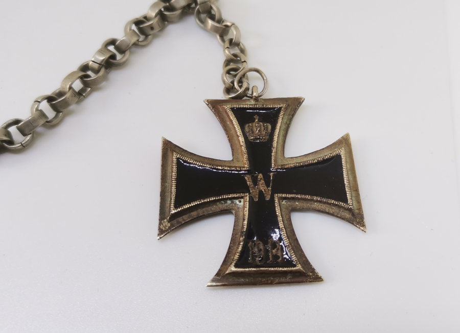 1. DÜNYA SAVAŞI DÖNEMİ 1. DERECE GÜMÜŞ OSMANLI SUBAYLARINA VERİLMİŞ ALMAN DEMİR HAÇ MADALYASI