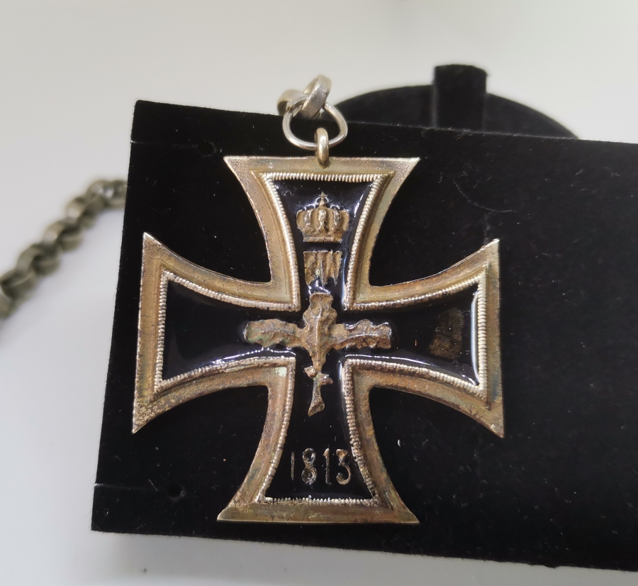 1. DÜNYA SAVAŞI DÖNEMİ 1. DERECE GÜMÜŞ OSMANLI SUBAYLARINA VERİLMİŞ ALMAN DEMİR HAÇ MADALYASI