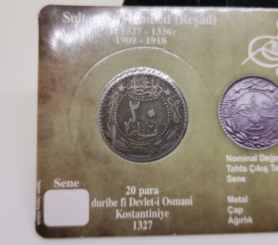 MEHMED REŞAD HAN DÖNEMİ KAPAMASINDA NİKEL 20 PARA