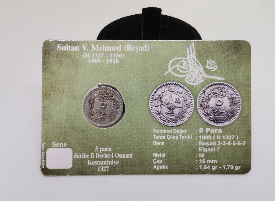 MEHMED REŞAD HAN DÖNEMİ KAPAMASINDA NİKEL 5 PARA