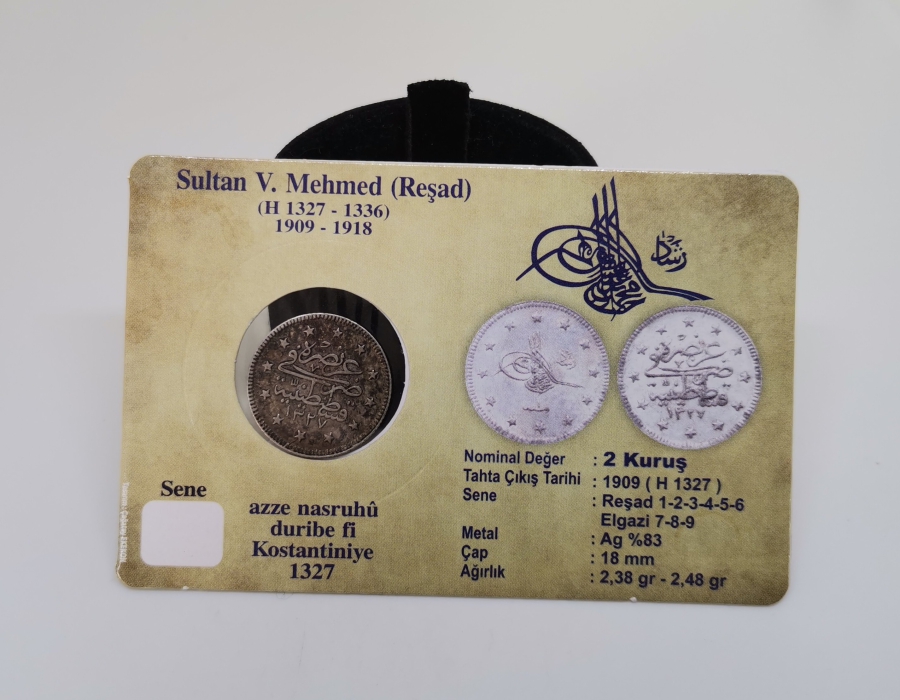 SULTAN MEHMET REŞAD HAN DÖNEMİ GÜMÜŞ 2 KURUŞ MECİDİYE