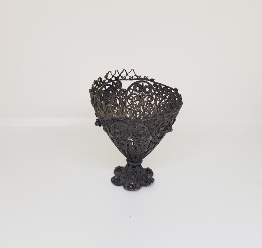 TELKARİ İŞÇİLİKLİ OSMANLI DÖNEMİ GÜMÜŞ FİNCAN ZARFI