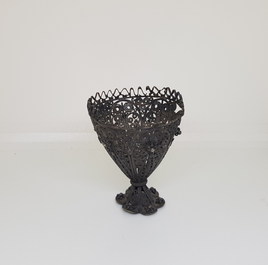 TELKARİ İŞÇİLİKLİ OSMANLI DÖNEMİ GÜMÜŞ FİNCAN ZARFI