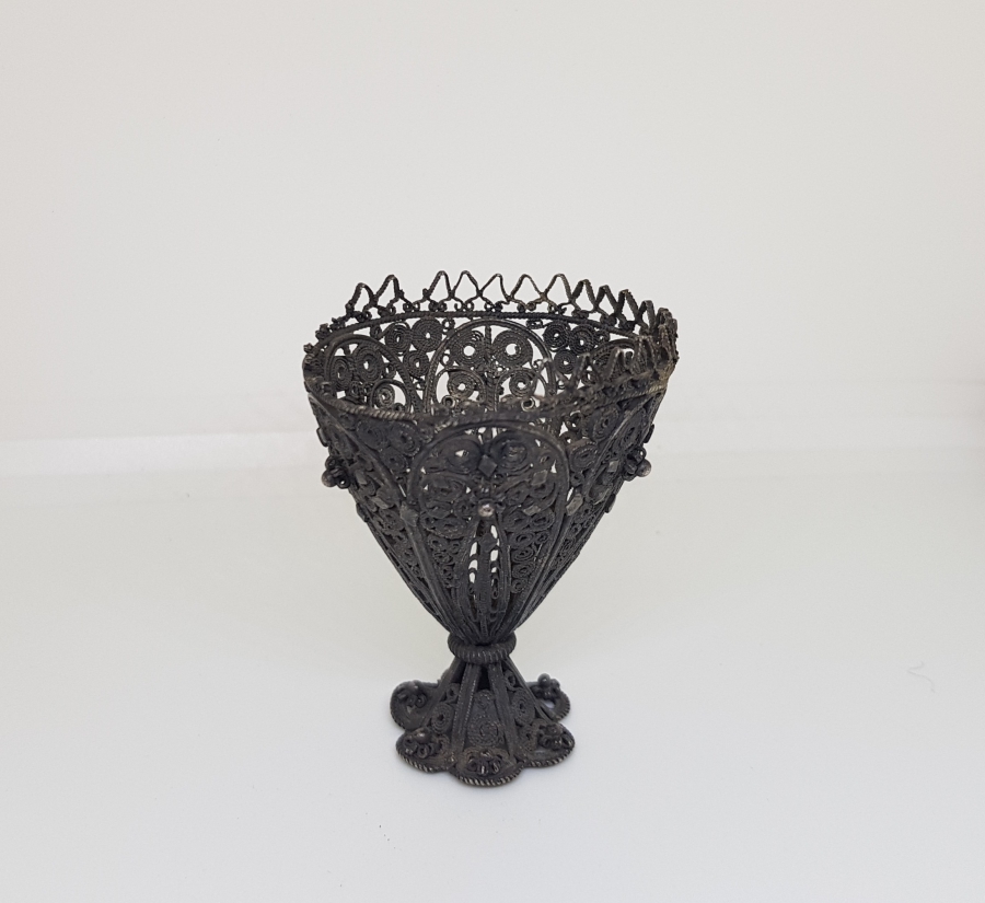 TELKARİ İŞÇİLİKLİ OSMANLI DÖNEMİ GÜMÜŞ FİNCAN ZARFI