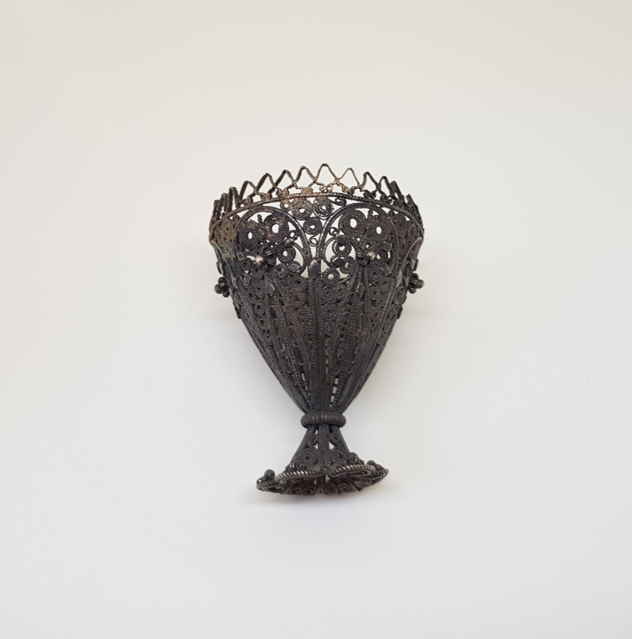 TELKARİ İŞÇİLİKLİ OSMANLI DÖNEMİ GÜMÜŞ FİNCAN ZARFI