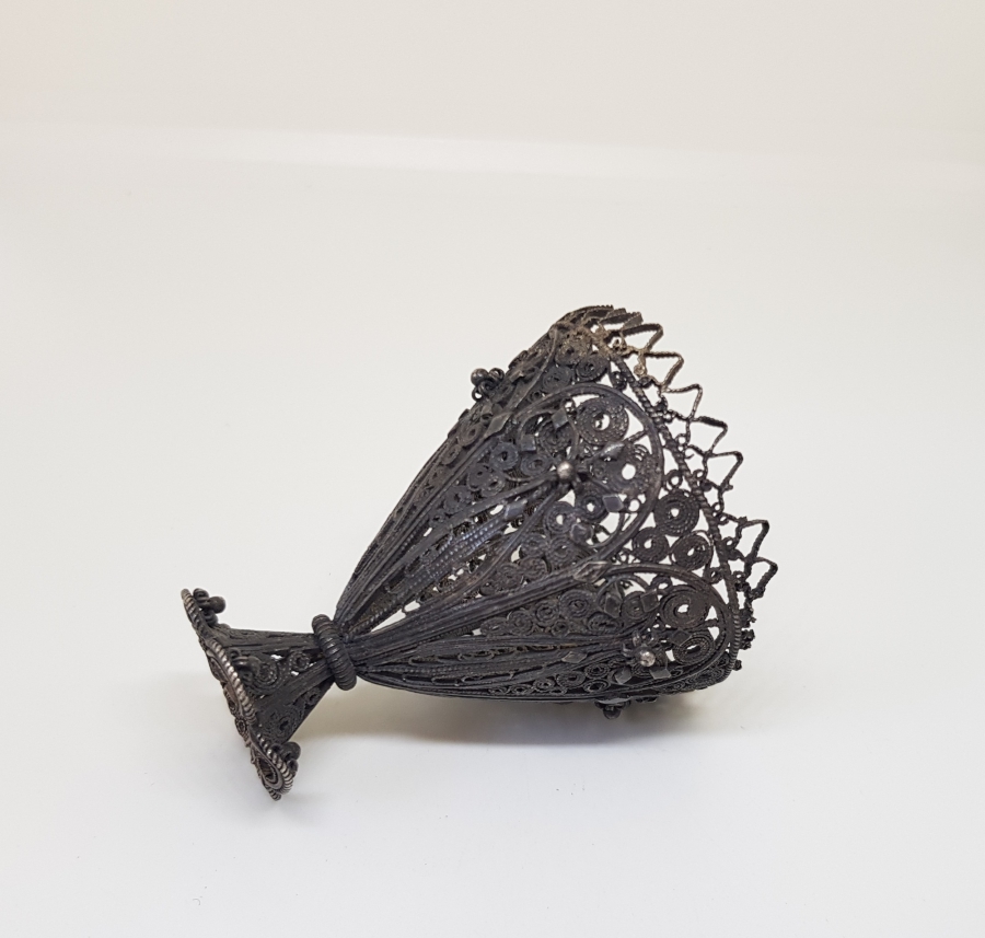 TELKARİ İŞÇİLİKLİ OSMANLI DÖNEMİ GÜMÜŞ FİNCAN ZARFI