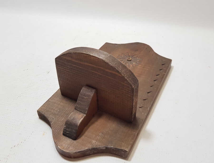 EL OYMA İŞÇİLİKLİ ANTİKA AHŞAP LAMBALIK - KAVUKLUK