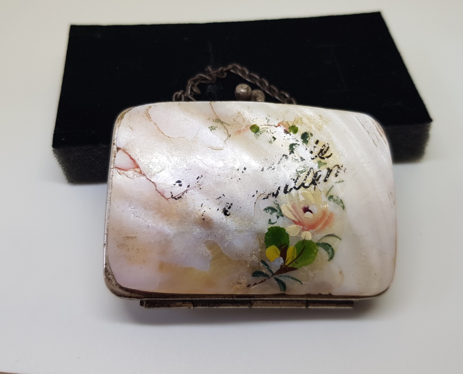 OSMANLI DÖNEMİ SEDEF İŞÇİLİKLİ LEVANTEN İŞİ NADİR BOZUK PARA CÜZDANI