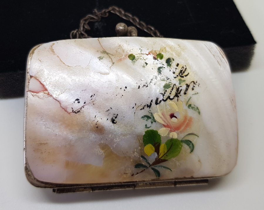 OSMANLI DÖNEMİ SEDEF İŞÇİLİKLİ LEVANTEN İŞİ NADİR BOZUK PARA CÜZDANI