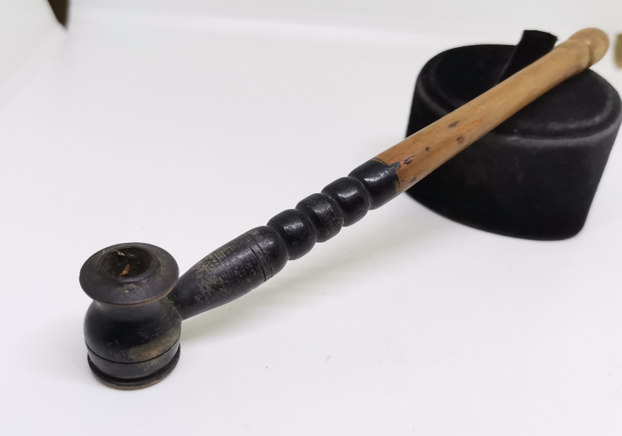 OSMANLI DÖNEMİ PİPO FORMLU AHŞAP SİGARA AĞIZLIĞI