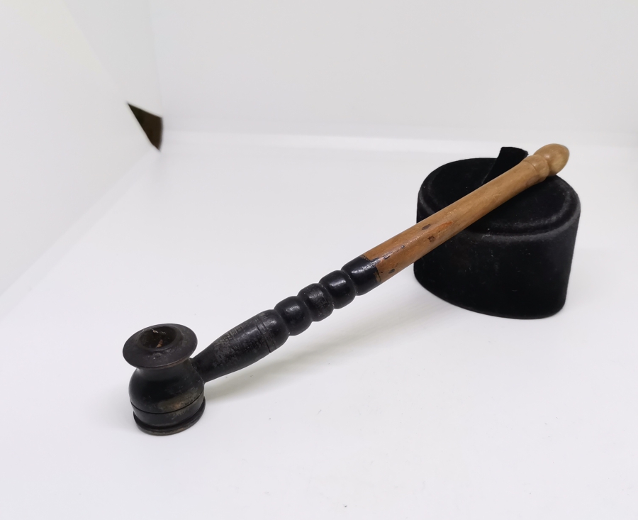 OSMANLI DÖNEMİ PİPO FORMLU AHŞAP SİGARA AĞIZLIĞI