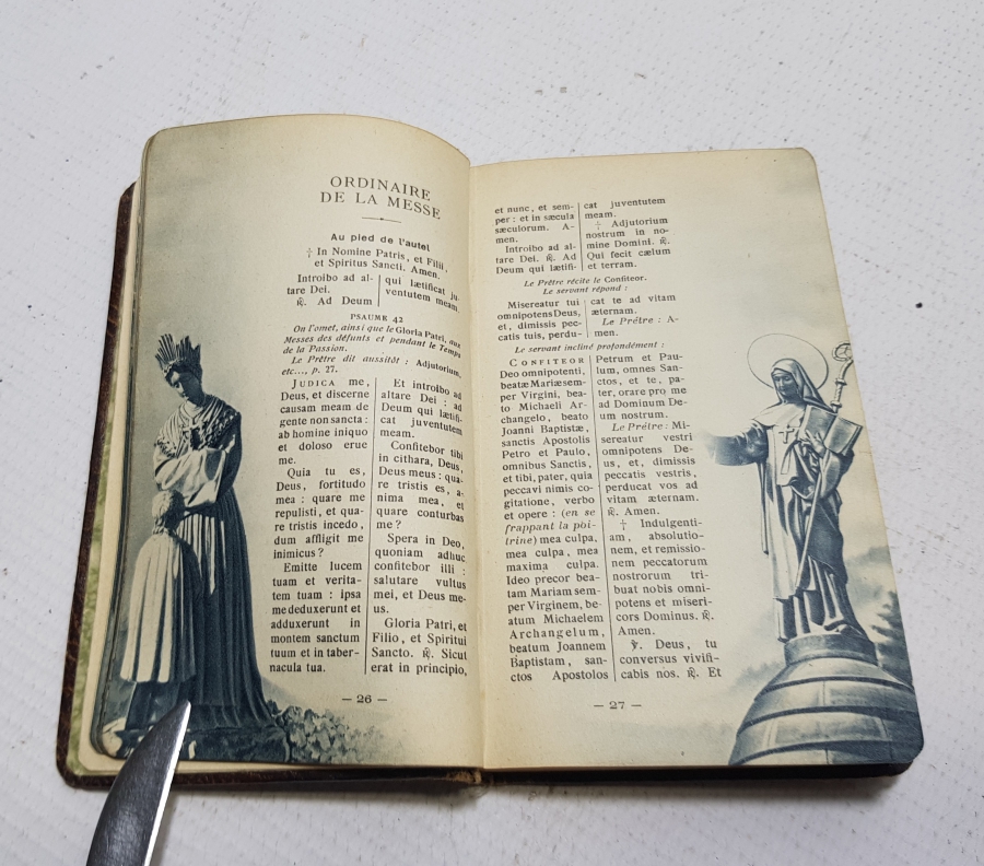 1906 TARİHLİ RENKLİ BASKI ALTIN VARAKLI CİLDİNDE FRANSIZCA İNCİL