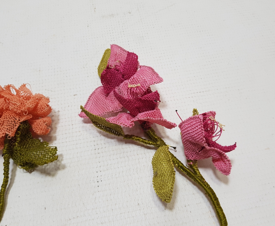 OSMANLI DÖNEMİ EL YAPIMI İĞNE OYA GELİN ÇİÇEĞİ