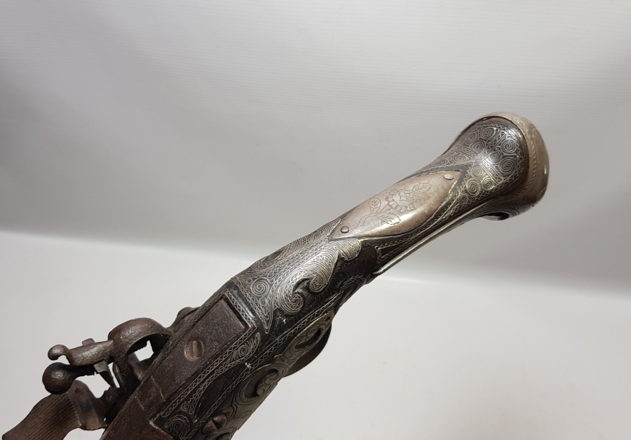 GÜMÜŞ ÇAKMA İŞÇİLİKLİ VE GÜMÜŞ APLİKLİ OSMANLI DÖNEMİ AFYON YAPIMI PİŞTOV