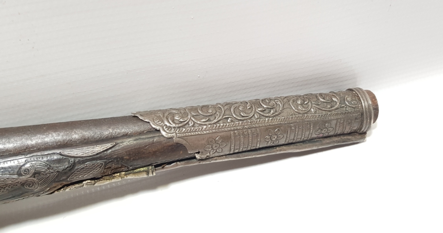 GÜMÜŞ ÇAKMA İŞÇİLİKLİ VE GÜMÜŞ APLİKLİ OSMANLI DÖNEMİ AFYON YAPIMI PİŞTOV