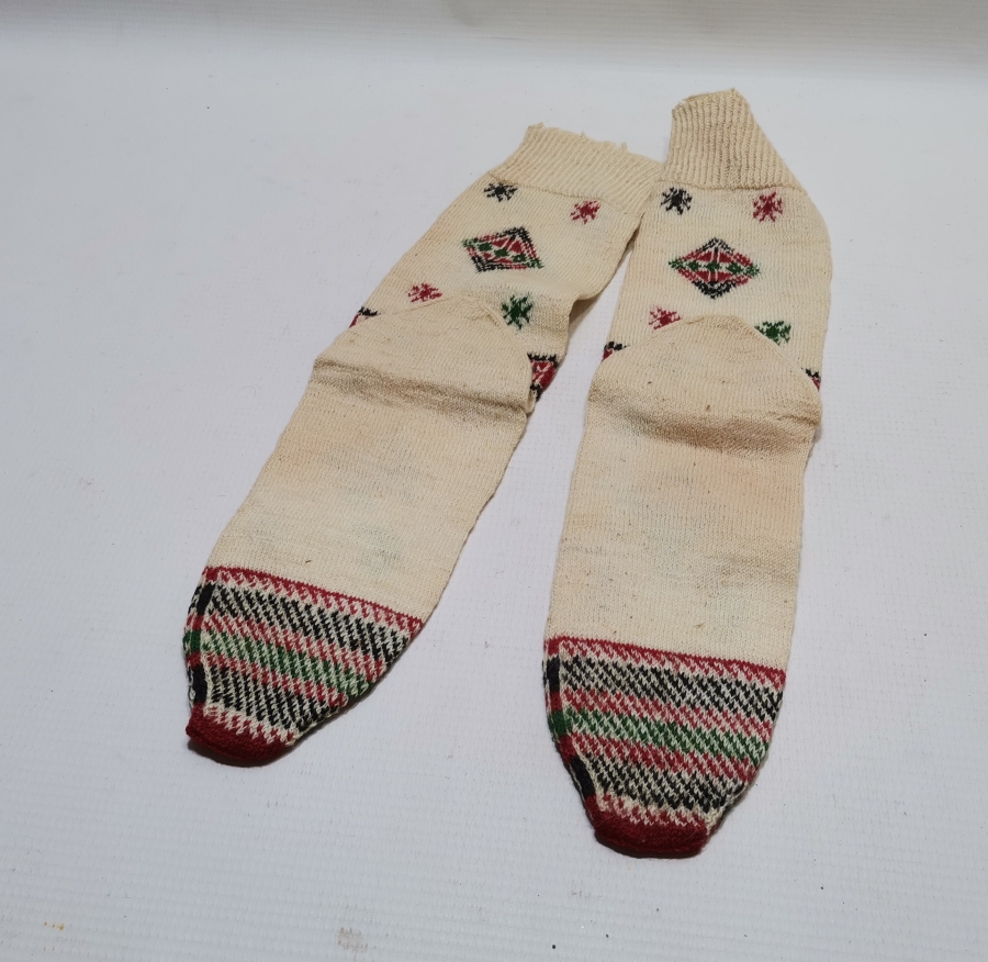 OSMANLI DÖNEMİ EL ÖRME YÖRÜK İŞİ ÇORAP