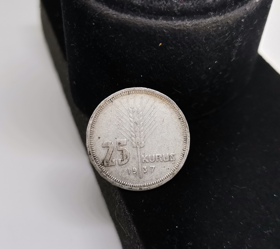 1937 YILI GÜMÜŞ 25 KURUŞ
