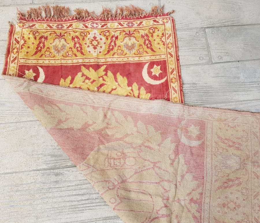 OSMANLI SON DÖNEM ÇOK NADİR ASKERİ KIYAFETLİ VE OSMANLI NİŞANLI MİLLİ MÜCADELE PROPAGANDASI ATATÜRK DUVAR HALISI