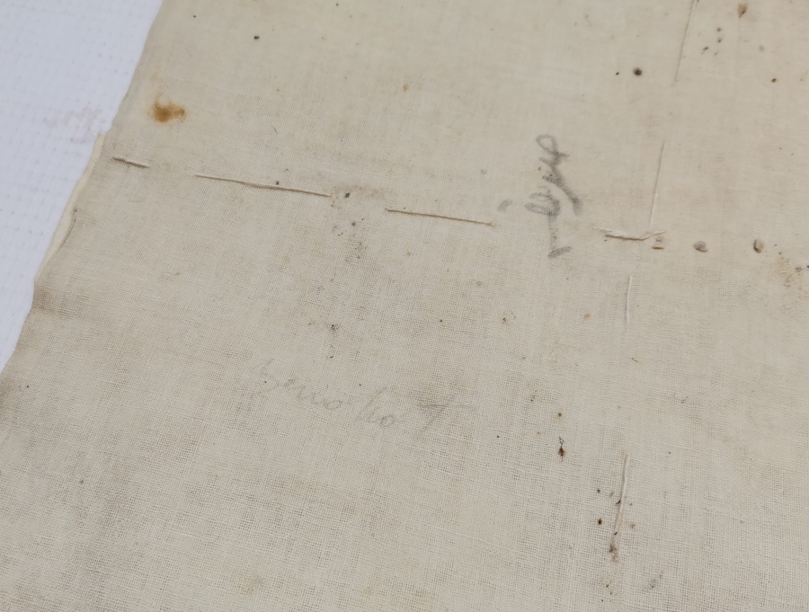 İPEK VE GÜMÜŞ SIRMA İŞÇİLİKLİ ÜZERİ OSMANLICA YAZILI AÇILMAMIŞ GELİN ÇEVRESİ