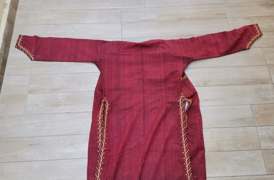 ÜZERİ ALTIN SIRMA İŞÇİLİKLİ OSMANLI DÖNEMİ NADİR İPEK ÜÇETEK