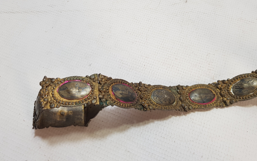 HER BAKLASI VAN DAMGALI OSMANLI DÖNEMİ SAVATLI GÜMÜŞ GELİN KEMERİ