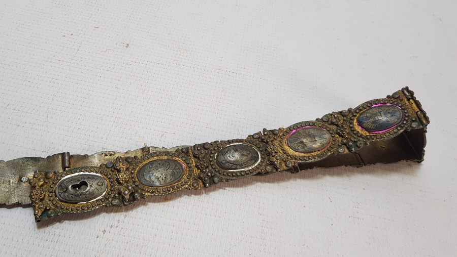 HER BAKLASI VAN DAMGALI OSMANLI DÖNEMİ SAVATLI GÜMÜŞ GELİN KEMERİ