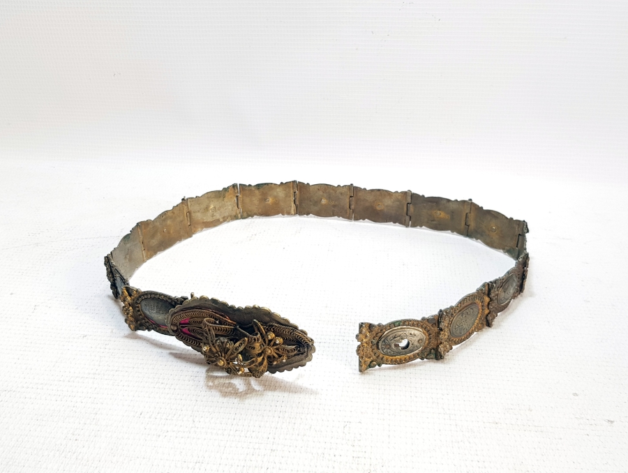 HER BAKLASI VAN DAMGALI OSMANLI DÖNEMİ SAVATLI GÜMÜŞ GELİN KEMERİ