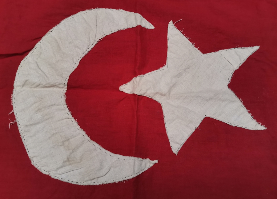 1. DÜNYA SAVAŞI DÖNEMİ EL DİKİMİ OSMANLI BAYRAK