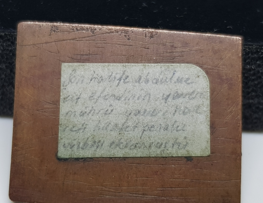 SON HALİFE ABDÜLMECİD EFENDİ'NİN YAVERİNE AİT ÇOK NADİR EL KAZIMA KARTVİZİT KLİŞESİ