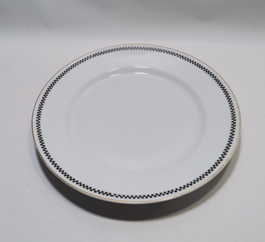 ARKASI OSMANLICA YAZILI VE ALTIN VARAKLI PORSELEN BÜYÜK BOY TABAK