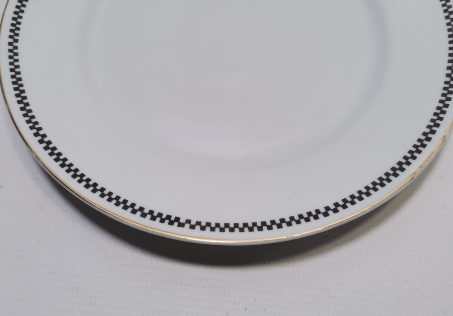 ARKASI OSMANLICA YAZILI VE ALTIN VARAKLI PORSELEN BÜYÜK BOY TABAK