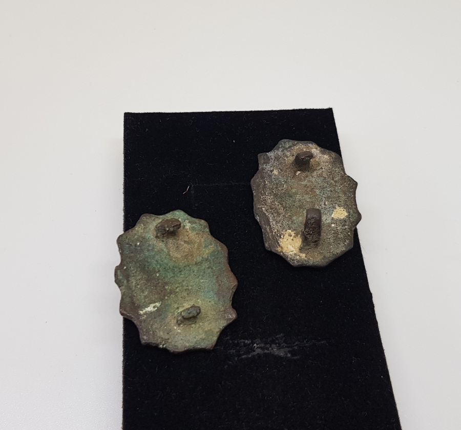 OSMANLI DÖNEMİ KABARTMA İŞÇİLİKLİ İKİ ADET BEKTAŞİ BRONZ KAPI APLİĞİ