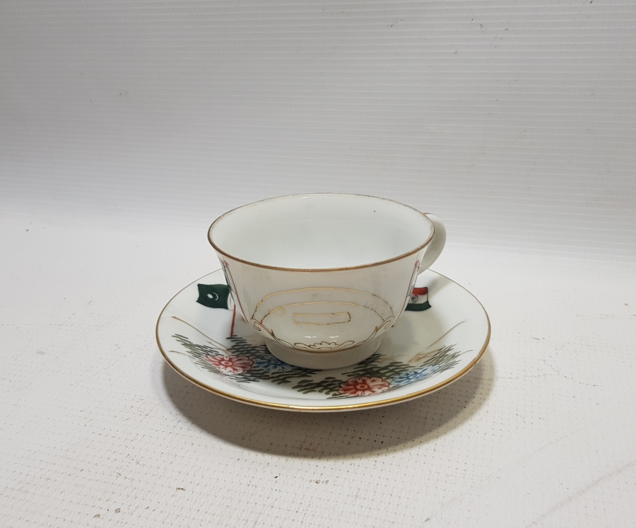 1947 YILI ÇOK NADİR TÜRKİYE'NİN HİNDİSTAN'I TANIMASI ANISINA YAPILMIŞ DOSTLUK SEMBOLÜ NADİR KAHVE FİNCANI