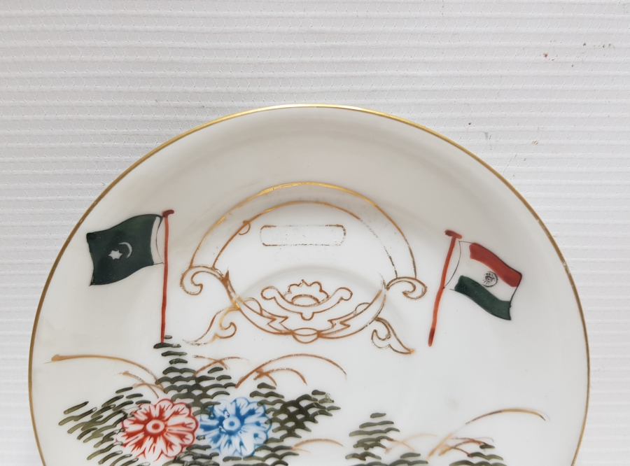 1947 YILI ÇOK NADİR TÜRKİYE'NİN HİNDİSTAN'I TANIMASI ANISINA YAPILMIŞ DOSTLUK SEMBOLÜ NADİR KAHVE FİNCANI