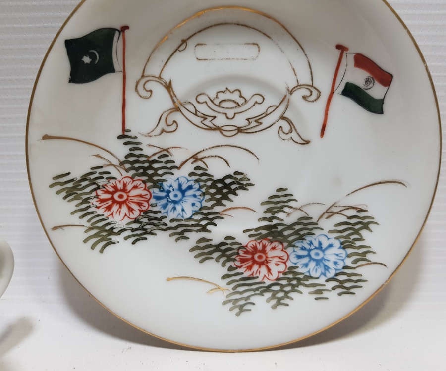 1947 YILI ÇOK NADİR TÜRKİYE'NİN HİNDİSTAN'I TANIMASI ANISINA YAPILMIŞ DOSTLUK SEMBOLÜ NADİR KAHVE FİNCANI