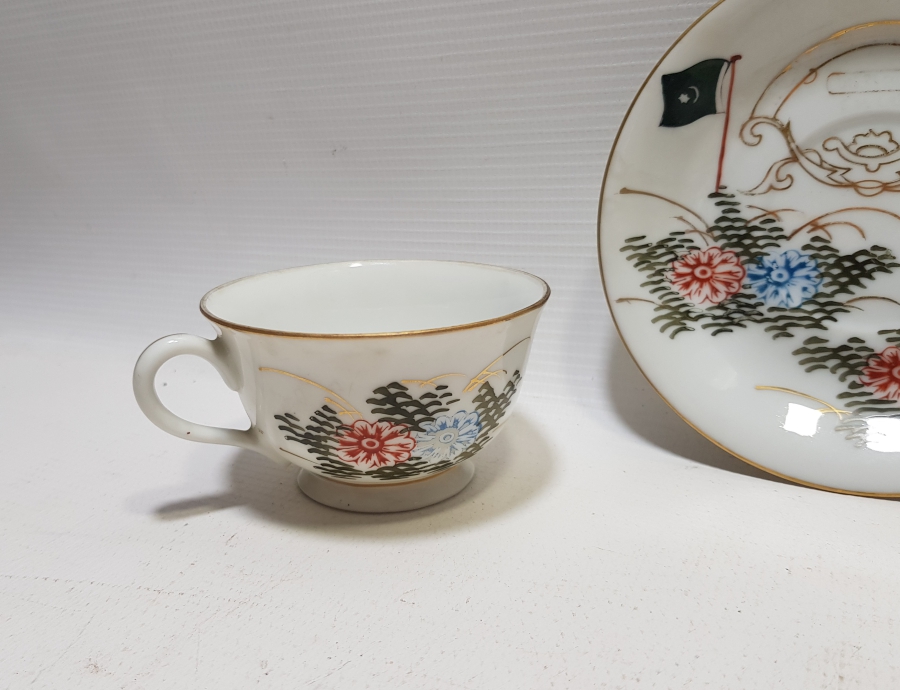 1947 YILI ÇOK NADİR TÜRKİYE'NİN HİNDİSTAN'I TANIMASI ANISINA YAPILMIŞ DOSTLUK SEMBOLÜ NADİR KAHVE FİNCANI