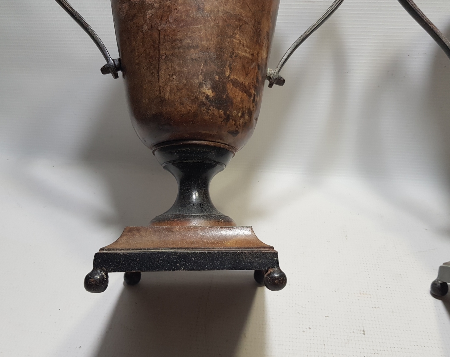 1900 BAŞLARI ANTİKA ÇİFT ŞÖMİNE SAATİ VAZOSU