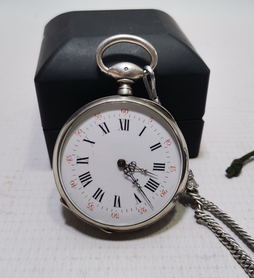 GÜMÜŞ KÖSTEĞİYLE OSMANLI DÖNEMİ GÜMÜŞ KASA CEP SAATİ