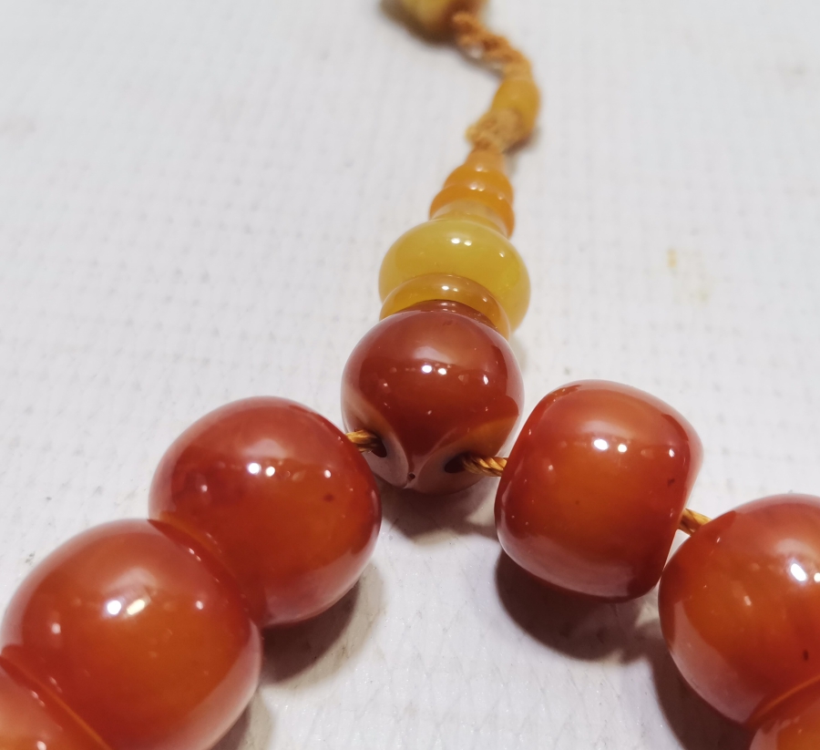 OSMANLI DÖNEMİ SIKMA KEHRİBAR TESPİH