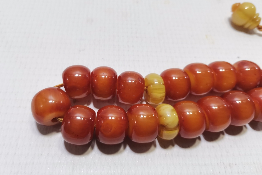 OSMANLI DÖNEMİ SIKMA KEHRİBAR TESPİH