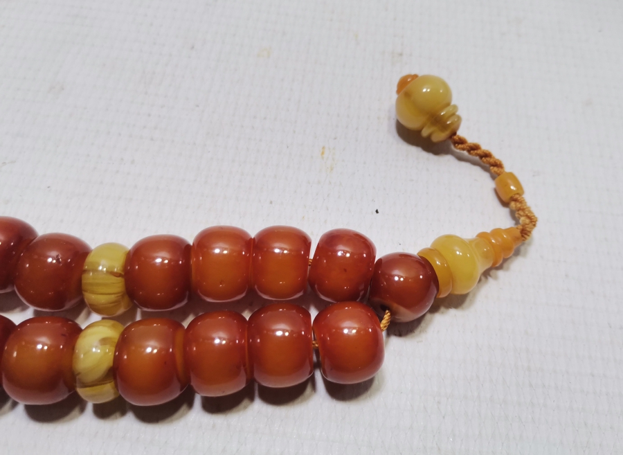 OSMANLI DÖNEMİ SIKMA KEHRİBAR TESPİH