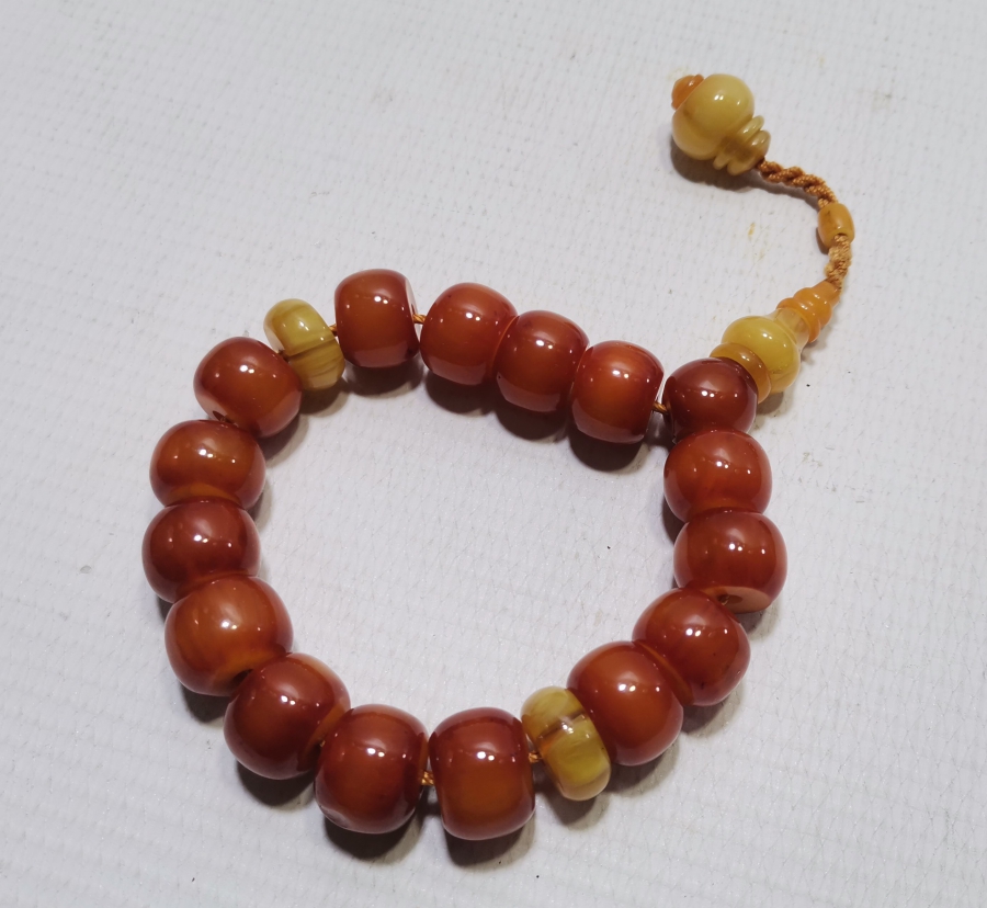 OSMANLI DÖNEMİ SIKMA KEHRİBAR TESPİH