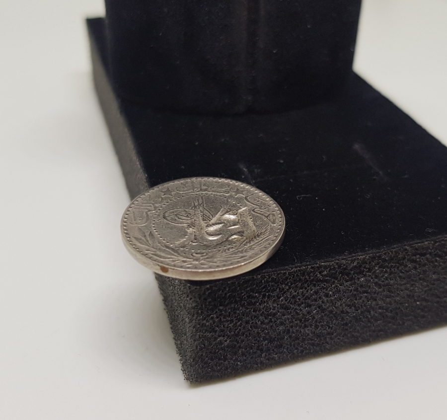 1. DÜNYA SAVAŞI DÖNEMİ NADİR ŞERİF HÜSEYİN DAMGALI OSMANLI PARASI