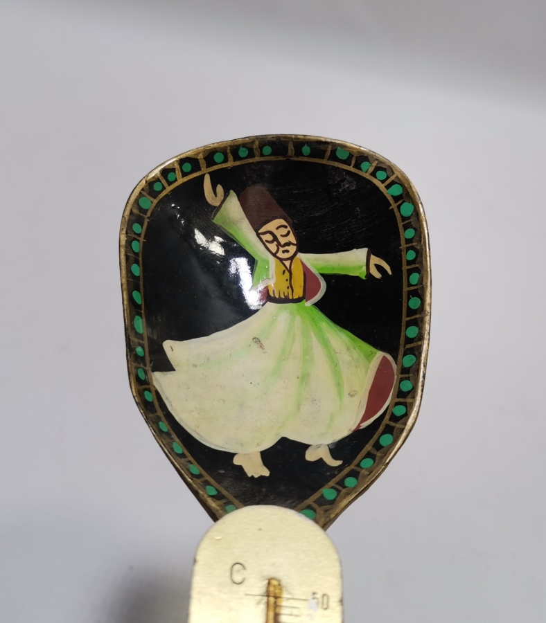 ÜZERİNDE OSMANLICA YA HZ MEVLANA YAZILI TERMOMETRELİ DUVAR KAŞIĞI