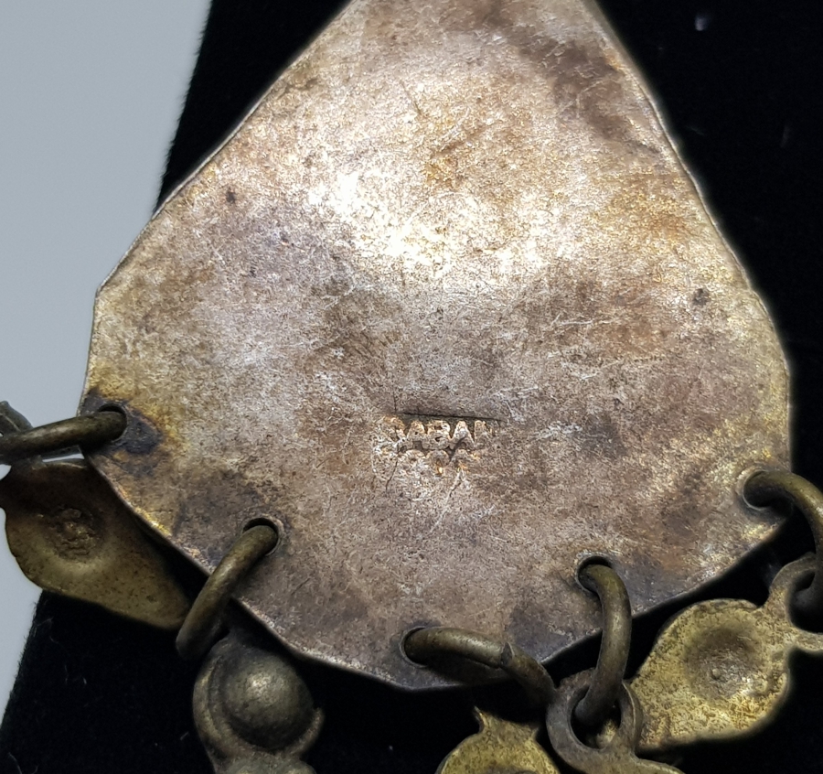 ÖZEL YAPIM ANTİKA SİYAH AKİKLİ GÜMÜŞ KÜPE