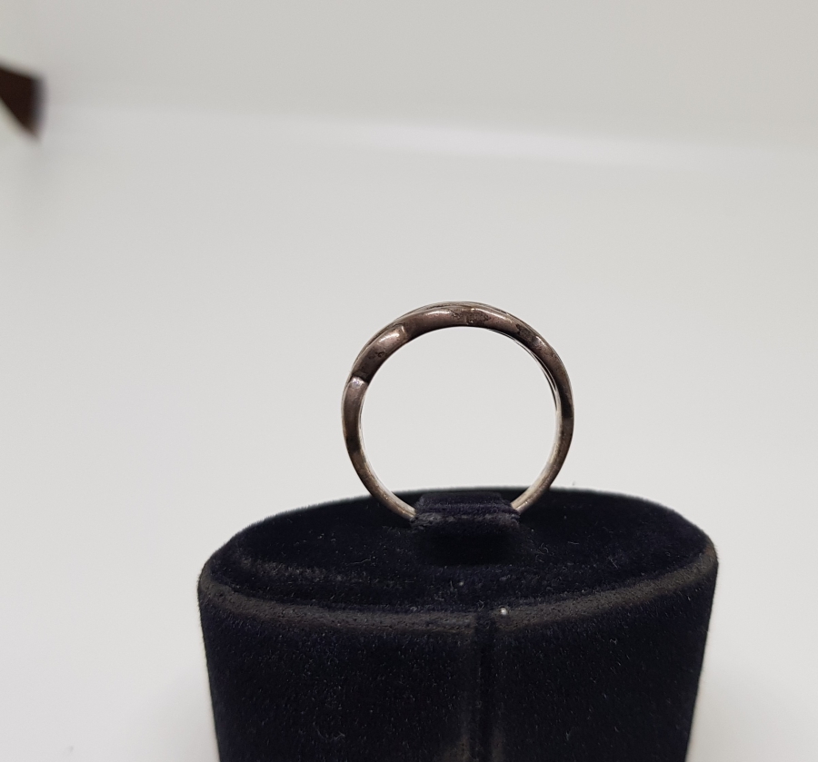 GEMİCİ ÖRMESİ FORMUNDA YAPILMIŞ GÜMÜŞ YÜZÜK