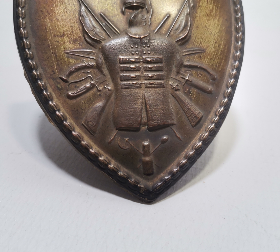 ÜZERİNDE PRİMİTİF OSMANLI DEVLET ARMASI BULUNAN NADİR İLK DÖNEM BÜYÜK BOY PLAKET - APLİK